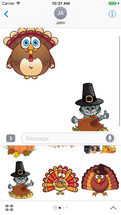 Happy Turkey Stickers