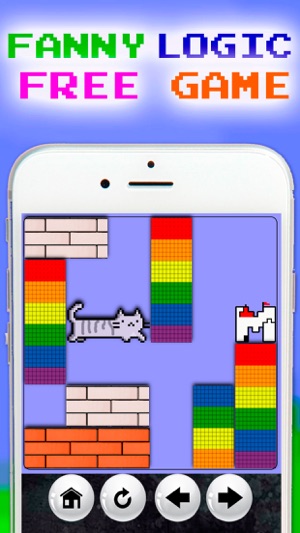 Rainbow cat - logic blocks games for fre