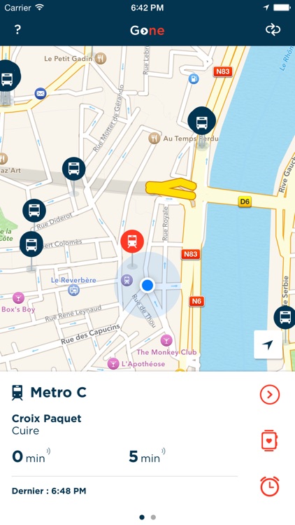 Gone - transports lyonnais en temps réel