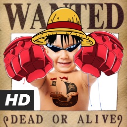 Anime Face Stickers : Wanted One Pirate