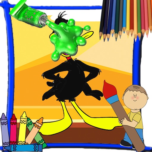 Color For Kids Game Daffy Duck Version