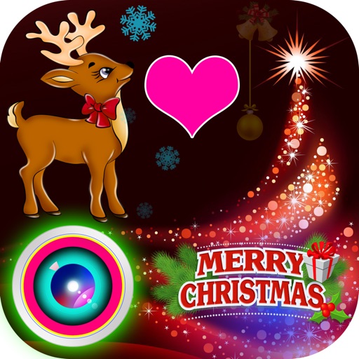 Lovely Christmas Photo Collage Art & Xmas Sticker