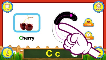 ABC Fruits & Vegetables English Flashcards screenshot 2