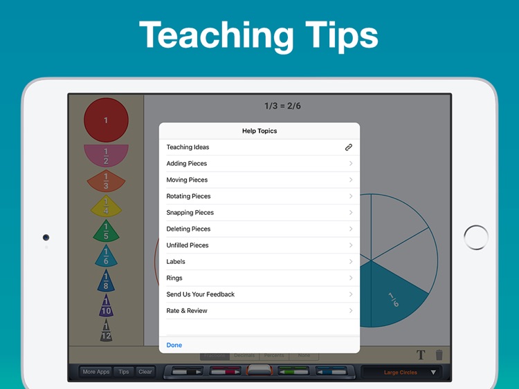 Fraction Circles Manipulative screenshot-4