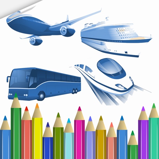 Kids vehicle Coloring In Pictures Book Set For Me iOS App