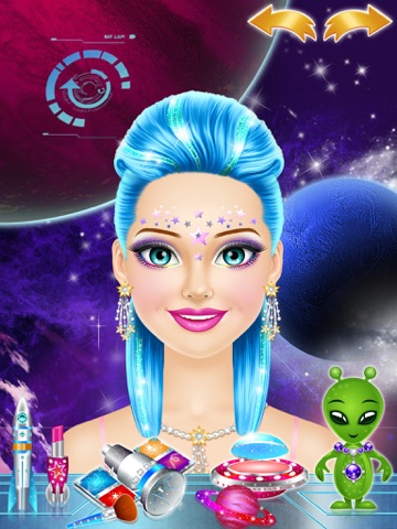 Space Girl Salon - Makeup and Dress Up Kids Game screenshot 3