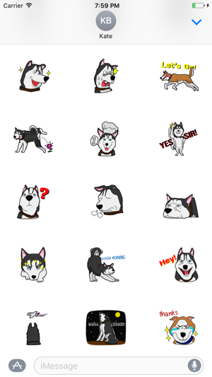 Funny Husky Dog Sticker(圖2)-速報App