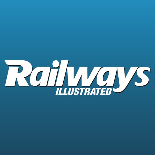 Railways Illus-modern rail, steam railway magazine icon