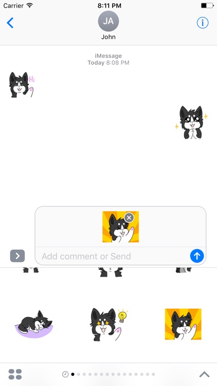 Baby Husky Dog Sticker screenshot-3