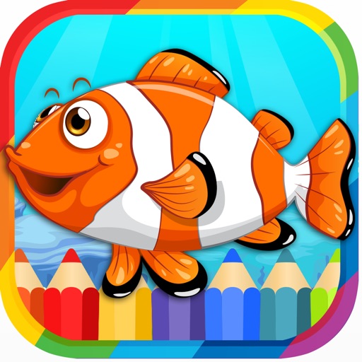 Ocean Animal Planet Coloring Page for Kid & Toddle iOS App