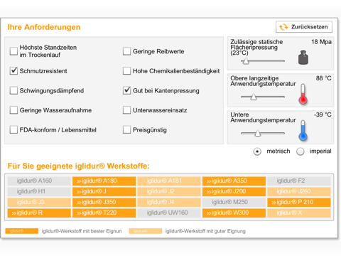 Bar stocks product finder screenshot 2