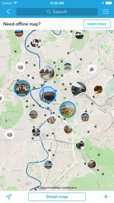 Captura de Pantalla 2 Roma - mapa sin conexión con guías de ciudades iphone