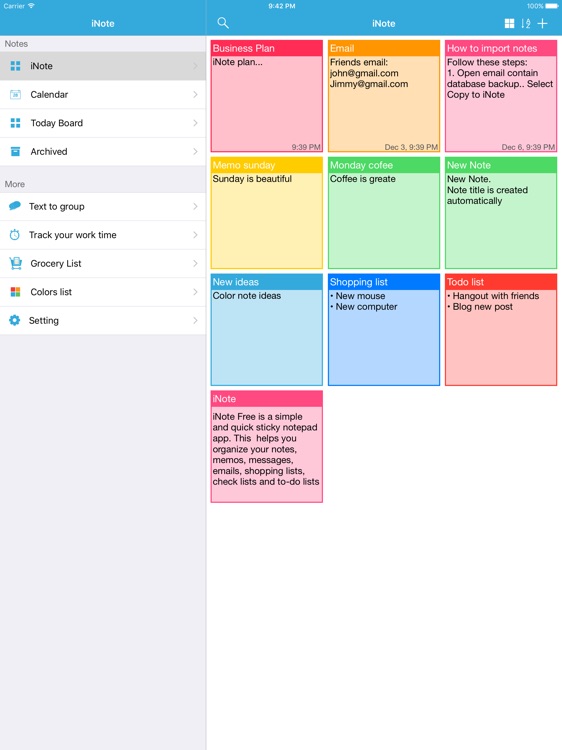 iNote - Sticky Note by Color on the App Store