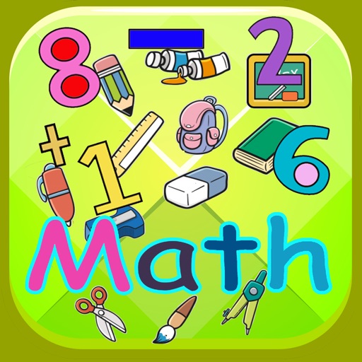 School Supplies Math Games Kids Free Icon