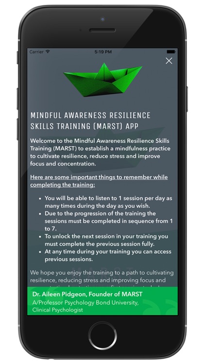 Mindful Awareness Resilience Skills Training MARST