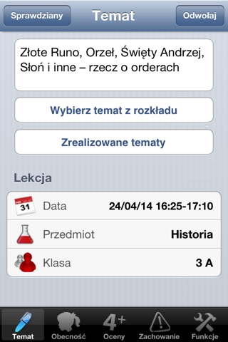 MobiDziennik Dziennik nauczyciela screenshot 2