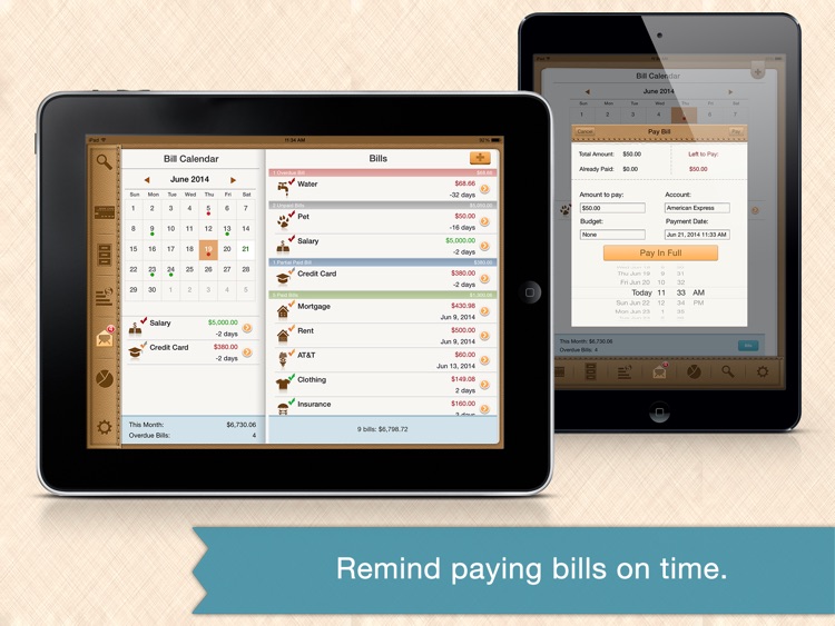 Money Monitor Pro for iPad - Budget & Bill Manager