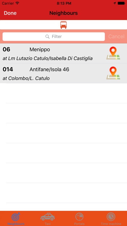 In Arrivo Express - buses and taxis on your map