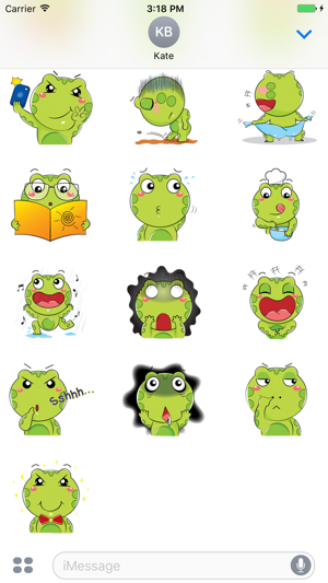 Little Frog - Cute stickers for iMessage(圖3)-速報App