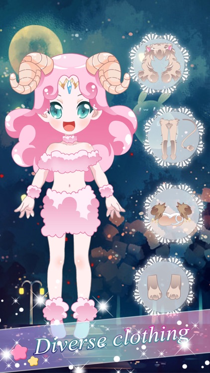 Constellation Dress - Makeup game for kids