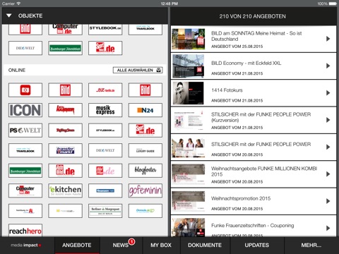 Media Impact Vermarktungskalender screenshot 2