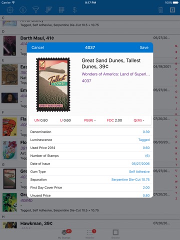 USPS StampApp for iPad screenshot 2