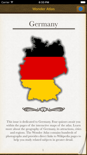 Germany. The Wonder Atlas Quiz Pro.