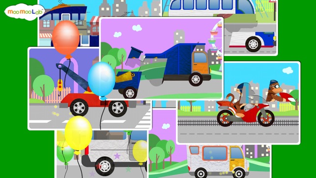汽車, 卡車, 消防車- 兒童益智遊戲, 圖畫, 拼圖活動(英語, 國語)(圖4)-速報App