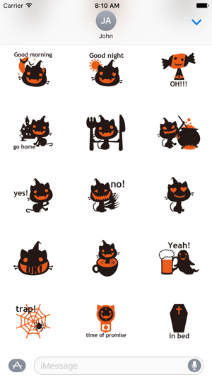 Pumpkin Cat Halloween Sticker(圖3)-速報App