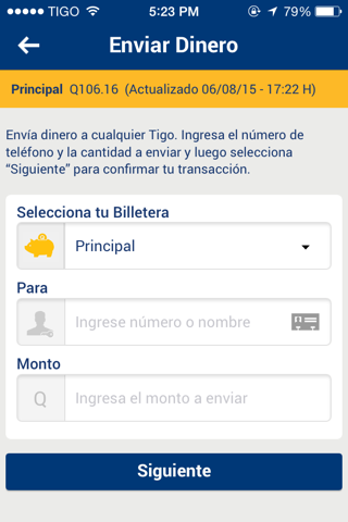 Billetera Tigo Money Guatemala screenshot 4