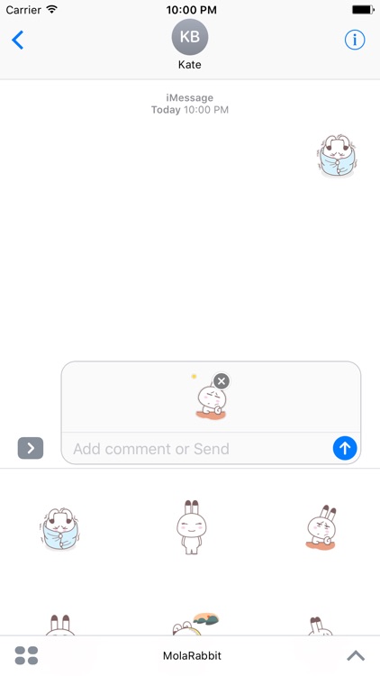 Animated Mola Rabbit stickers pack