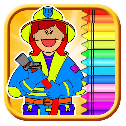 The City Hero Fireman Coloring Book Game Edition icon
