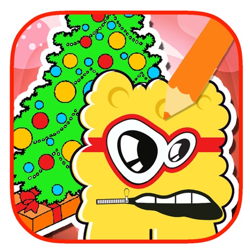 Kids Coloring Page Game Monster Christmas Version icon