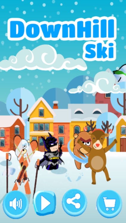 Downhill Skiing Kids Runner Game for Batman Heroes