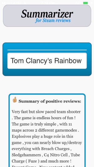 Summarizer for Steam Reviews(圖1)-速報App