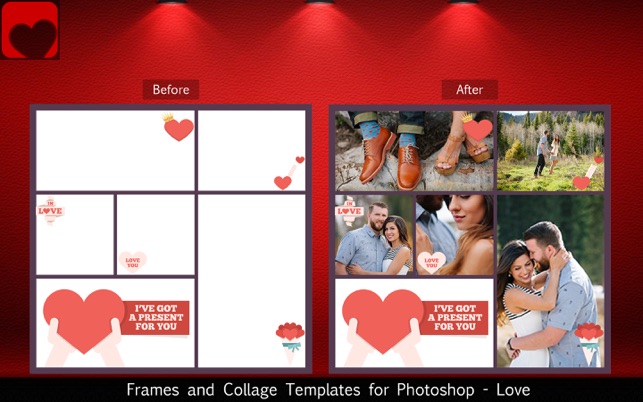 Frames and Collage Templates for Photoshop - Love(圖3)-速報App