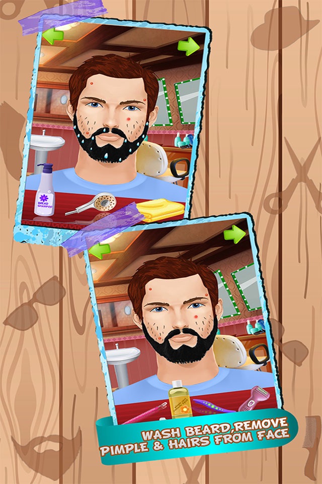 Beard Shaving Salon Girls Games screenshot 2