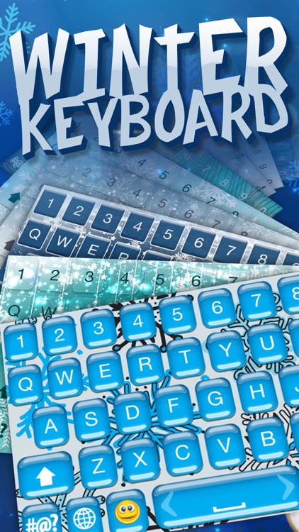 Winter Keyboard Theme – Frozen Skins, Emoji & Font