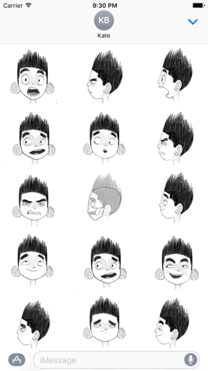 Spiky Hair Boy emoticons - Facial Expression(圖2)-速報App