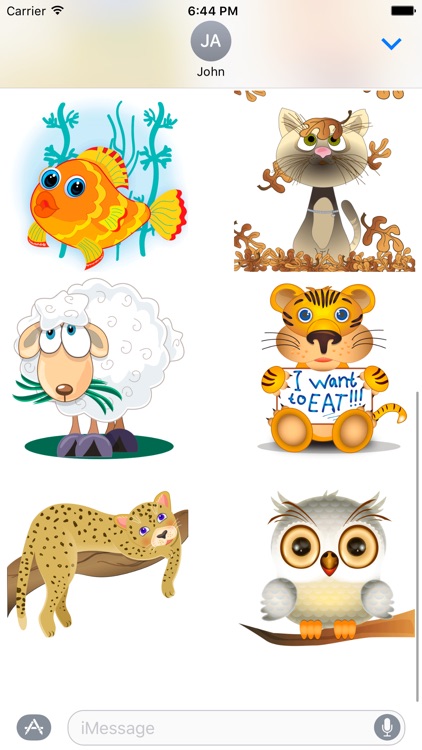 Funny zoo - cute stickers with animated animals screenshot-4