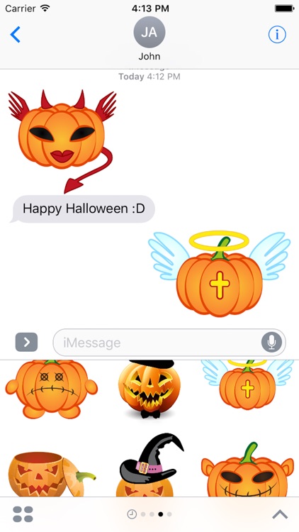 Happy Halloween Pumpkin Sticker Pack 01