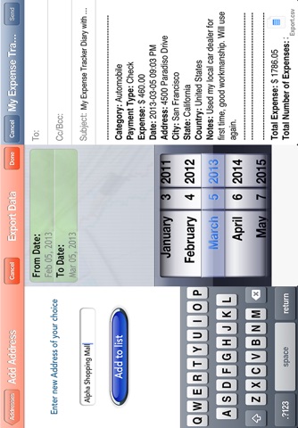 My Xpense Tracker Diary HD GPS screenshot 3