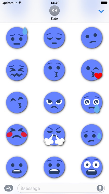 BLUE Emoji • Stickers for iMessage