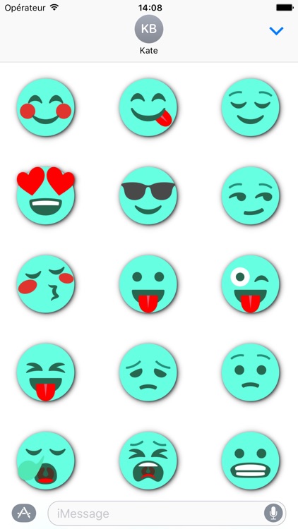 TURQUOISE Emoji • Stickers for iMessage