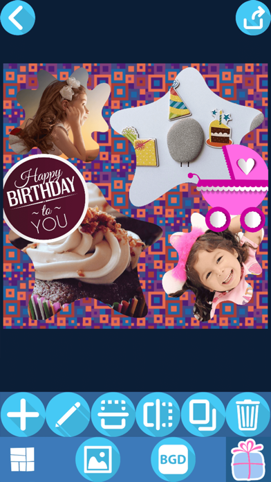 How to cancel & delete Birthday Picture Collage Maker – Cute Photo Editor from iphone & ipad 3