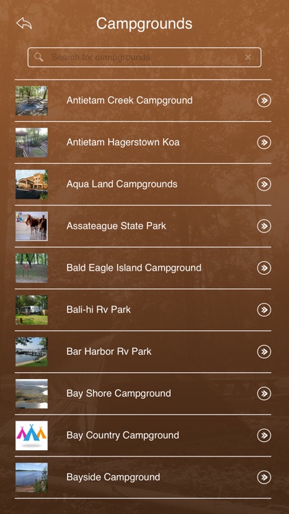 Maryland Campgrounds and RV Parks