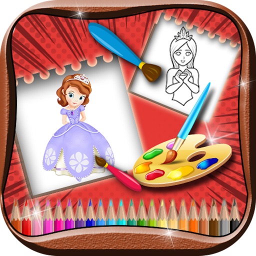 Princess Coloring Book For Kids & Adults Icon