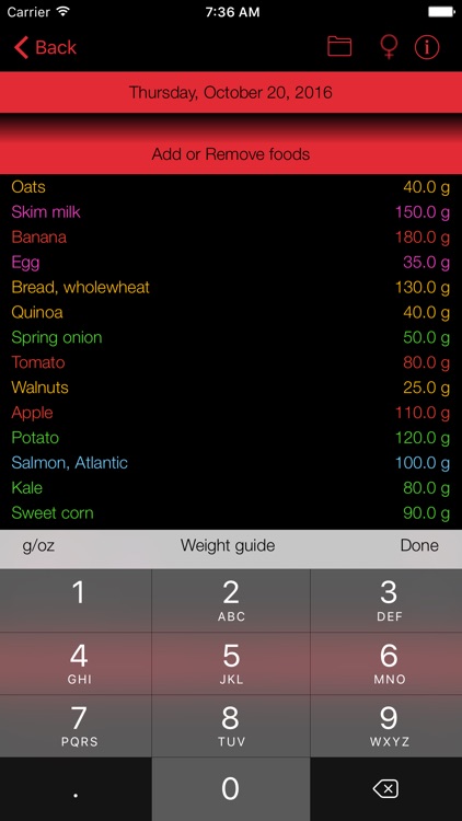 Iron Counter and Tracker for Healthy Food Diets