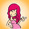 Pregnant Glamor Girl ● Stickers for iMessage