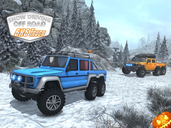 Игра Снег симулятор вождения - от дороги 6 x 6 грузовик